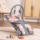 Red Kite Baya Bouncer Dove Grey Baby Seat 0+ Contoured Support view 4