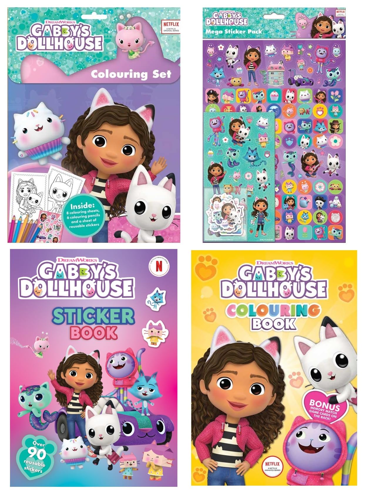 Anila's Gabby's Dollhouse Activity Set with Colouring Set, Stickers, Sticker Book & Colouring Book. — image 1