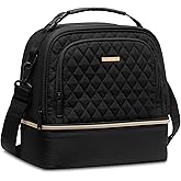 Everfun Lunch Box Valentine's Day Gifts for Women Two Compartments Insulated Lunch Tote Bag Large Leakproof Soft Cooler for Work Picnic Travel