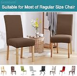 Granbest High Stretch Dining Chair Slipcovers Set of 4 Brown view 5