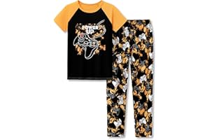 Beezizac Little Big Boys Pajamas Cozy Short Sleeves & Pants Cool 2-Piece PJ Set Kid Sleepwear Size 6-18