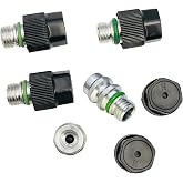 Air Conditioning Service Valve M12x1.5 Male High Side A/C Charge Port Valve Includes Caps Aftermarket Replacement For MT0105, 800-955, 59946, GM 52458184, 15-5438 (Pack of 2)