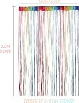Vidillo Glitter String Curtain Panel 100x200cm Door Window Room Divider view 2