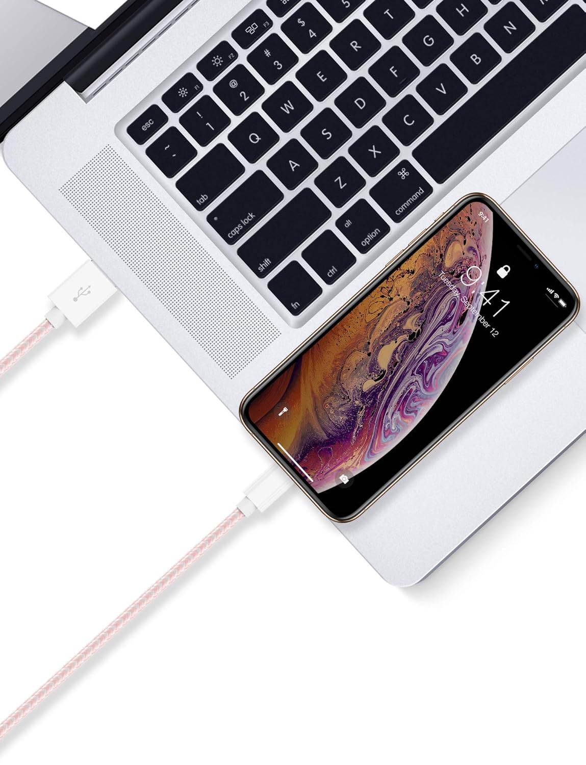 Extra Long Braided Heavy Duty MFI Certified Apple Charger iPhone Cord