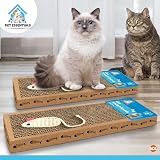 SOL Cat Scratching Board 37x12cm 2pk Reversible Cardboard Feline Toy view 5