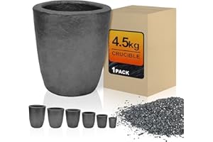 CANALHOUT 4.5kg #4 Silicon Carbide Graphite Crucibles,Crucibles for Melting Metal,Withstand The High Temperature 1800℃(3272°F),Melting Casting Refining Aluminum Gold Silver Copper (4.5KG No.4)