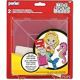 Perler Mini Beads Large Square Mini Pegboard Set, 2 Pcs