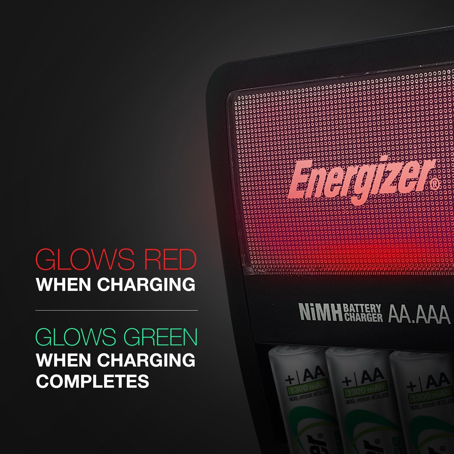 Energizer Rechargeable AA and AAA Battery Charger (Recharge Value) with 4 AA NiMH Rechargeable Batteries: Electronics