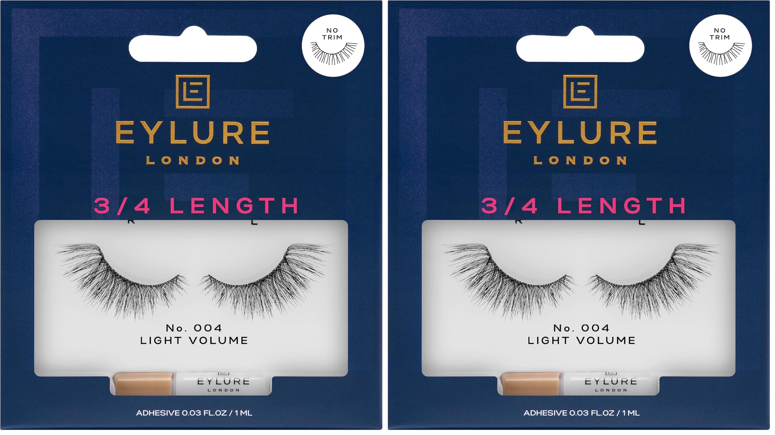 Eylure 3/4 Length No. 004 False Lashes (Pack of 2)