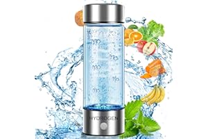 HOIUTER 2024 NEW Hydrogen Water Bottle, 3 Minutes Quick Hydrogen Water Bottle Generator Portable Hydrogen Water Ionizer Machine for Home Office Travel and Daily Drinking (Silver)