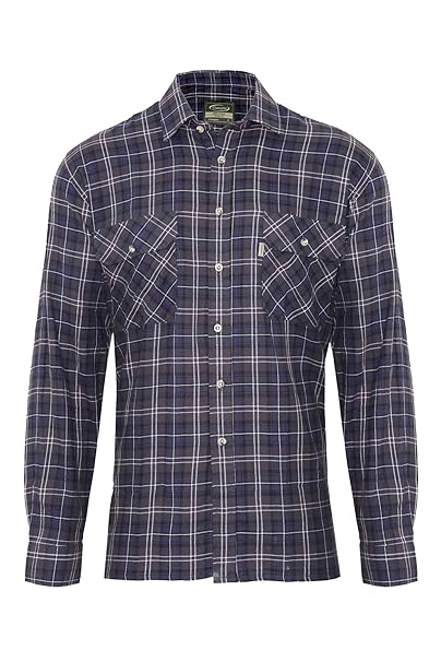 Champion Herren Hemd rot Kilbeggan Tattersall-Muster, 100% Baumwolle-Garn ist innen angeraut für extra Wärme und Komfort.