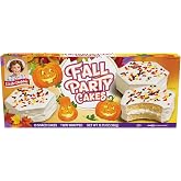 Little Debbie Fall Party Cakes, Vanilla, 10 Twin Wrapped Cakes, 12.75 OZ Box
