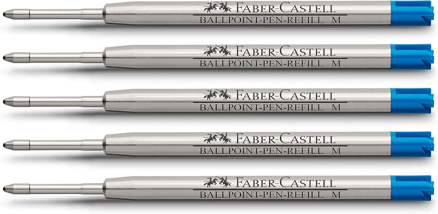 FaberCastell 148741 Ballpoint Pen Refill Medium Blue blue Amazon.co