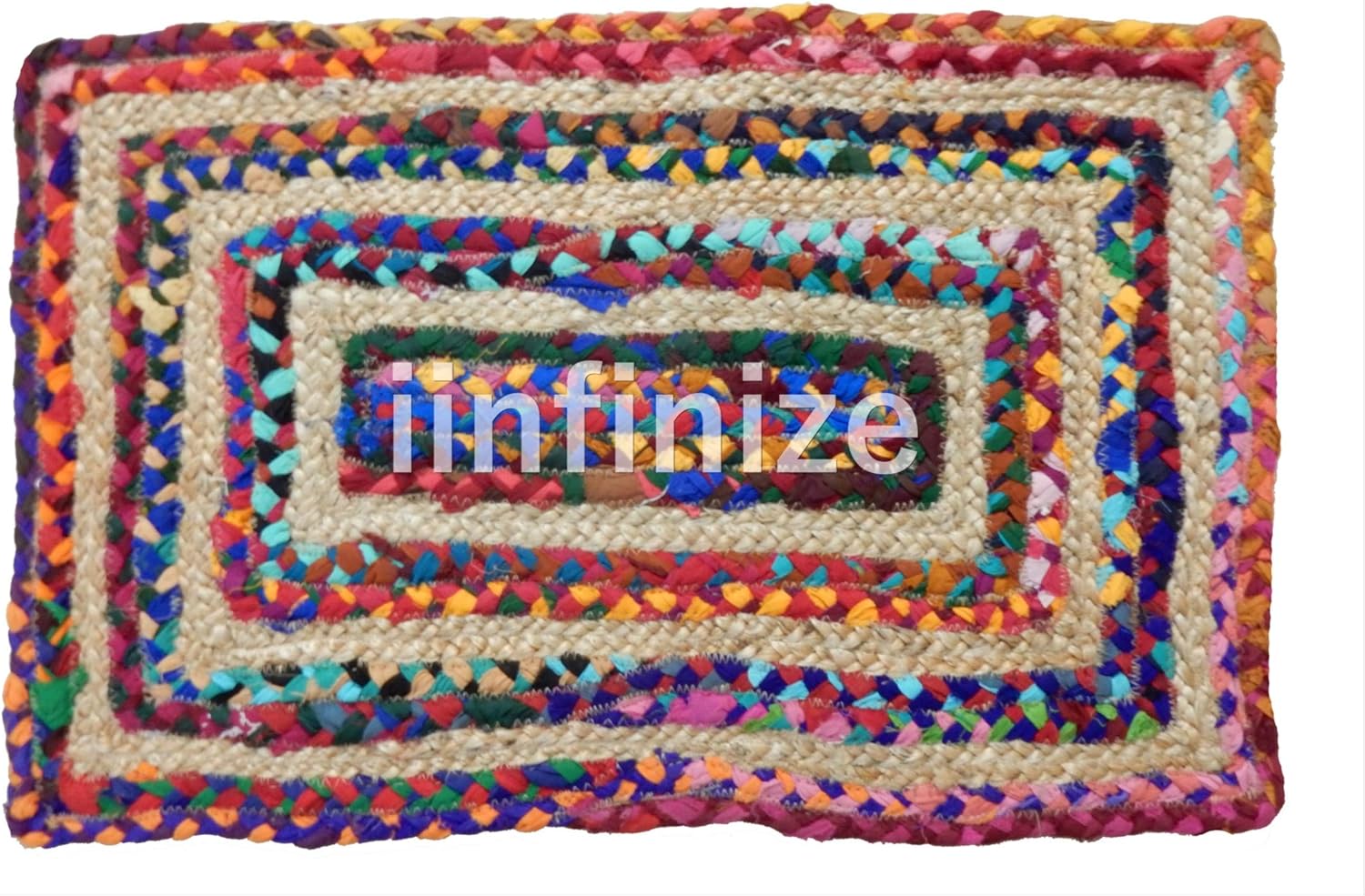 Hand Knotted Jute Cotton Rectangular Braided Door Mat Indian Handmade 18x24 Door Mat Jute Pray Mat Yoga Mat Living Room Area Rugs Carpet Hand Woven Round Carpet Living Room Bedroom Bedside Mat Amazon Co Uk