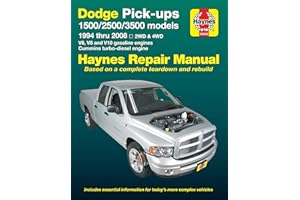 Dodge 1500, 2500 & 3500 Pick-ups (94-08) with V6, V8 & V10 Gas & Cummins turbo-diesel, 2WD & 4WD Haynes Repair Manual (Does n