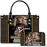 NAREDA Personalized Christian Leather Handbag For Women, Bible Purse, Religious Bags Christian Gift For Women Her, Jesus Bag