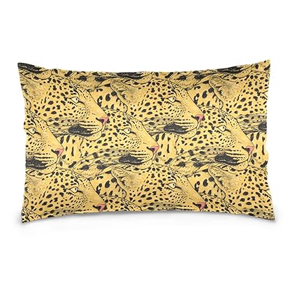 Amazon Com Double Sided Leopard Face Seamless Pattern Cotton