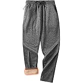 ZITY Mens Fleece Lined Sweatpants Thick Warm Joggers Pants Sherpa Athletic Track Pants with Pockets
