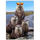 Funny Otter Birthday Card for women, men, friends, brothers, sisters, grandkids and coworkers. Cool card for every party animal.