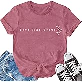 LBP Love Like Jesus Shirt Christian Minimalist Shirt for Women Faith-Based Tees Christian Tops