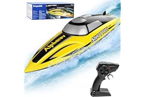 ALPHAREV RC Boats for Kids - R208MINI Double Motor Remote Control Boat for Pool and Lake, 2.4GHz RC Speed Boat with Rechargeable Battery, Summer Outdoor Water Toys Birthday Gifts for Boys