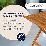 CASARIA Folding Coffee Table | Acacia Wood | 46x46cm | Weather-Resistant view 7