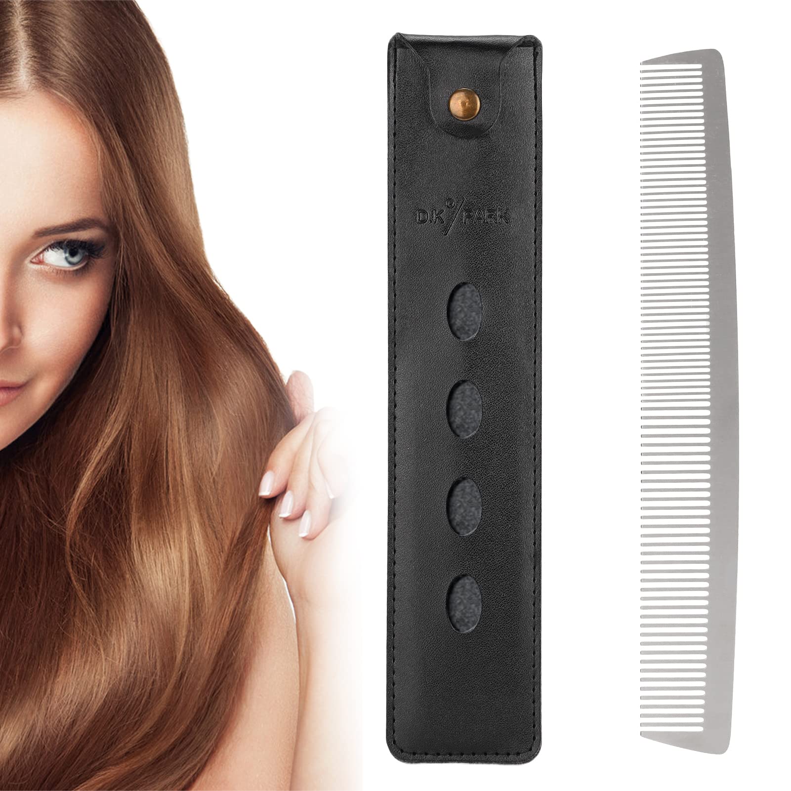 Stainless Steel Hairdressing Comb Professional Haircut Dressing Combs Fine Teeth Hair Dressing Comb Hair Styling Comb(2#)