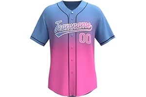 Custom Gradient Baseball Jersey Stitched/Printed Personanlized Button Down Shirts Sports Uniform for Men Women Youth