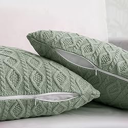 Homiest Cable Knit Throw Blanket and Pillow