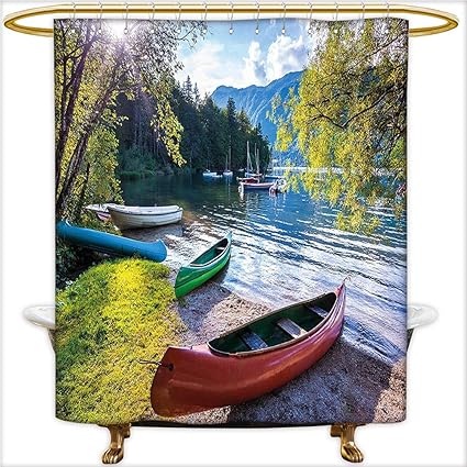 Amazon Com Qinyan Home Decor Shower Curtains Bohinj Lake With