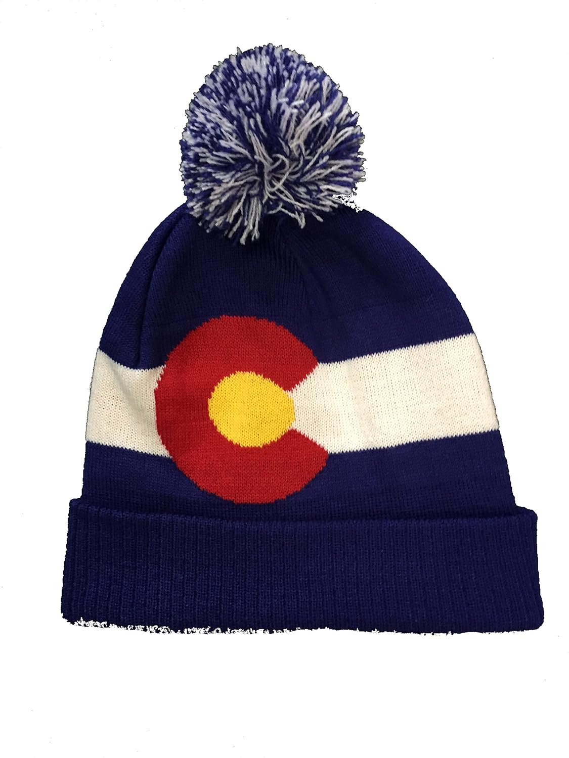 Colorado Flag Beanie With Pom at Amazon Men’s Clothing store