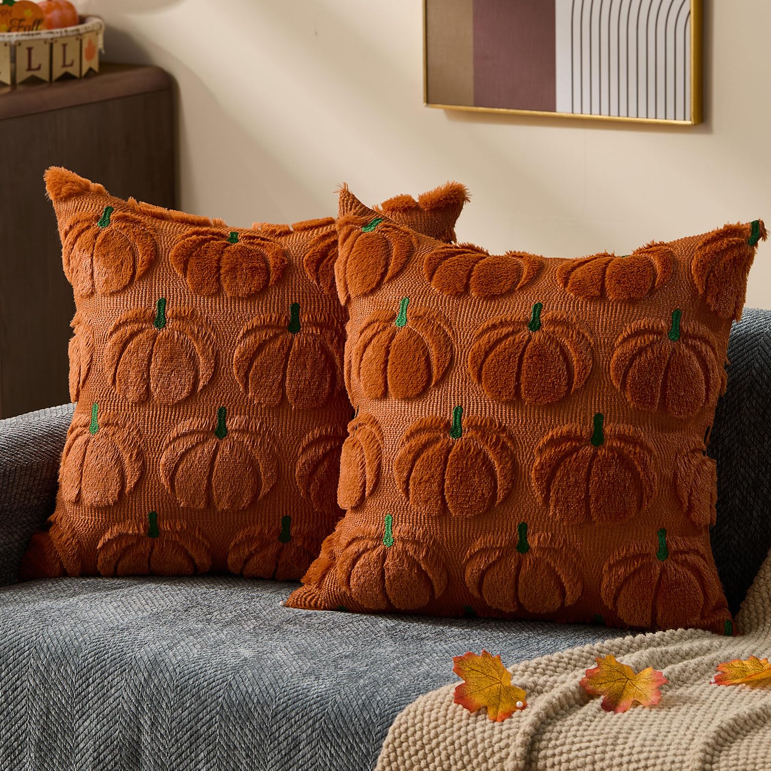 DFXSZ Fall Pillow Covers 18x18 Set of 2 Fall