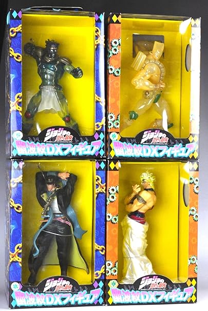 Amazon Com Hamon Yu Yu Jojo S Bizarre Adventure Stand Dx Figure Set Of 4 Toys Games