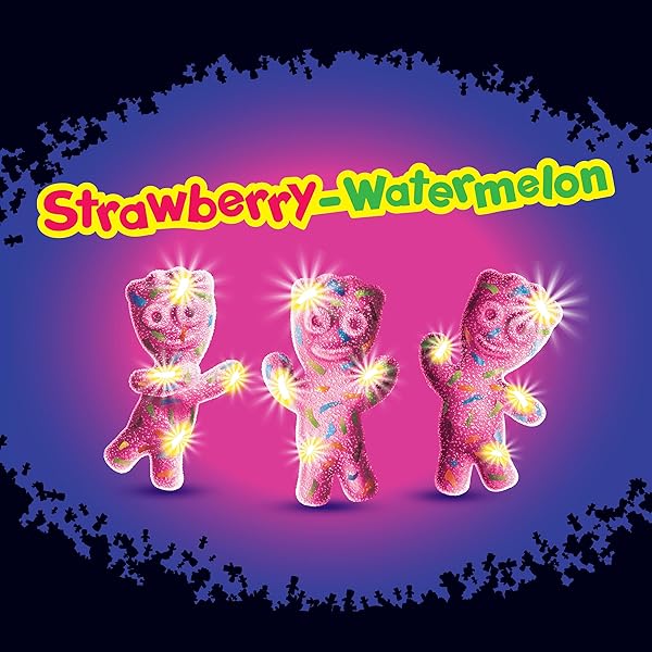 SOUR PATCH KIDS GLOW UPS STRAWBERRY-WATERMELON SOFT & CHEWY CANDY, 6.7 OZ