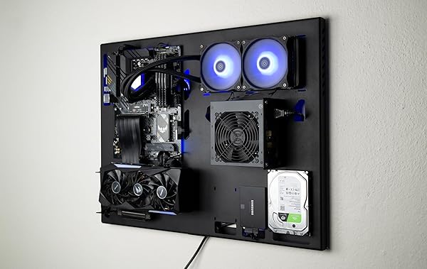 ABK DESIGN, WALL COMPUTER CASE – WALL MOUNT COMPUTER CASE – GAMING PC CASE – WALL MOUNT ATX CASE – WALL PC CASE FOR PC GAMING – COMPUTER CASES FOR PC COMPUTER – PC CASE, PC CHASSIS