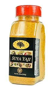 Suya Yaji Seasoning 11.5 oz Traditional Nigerian Kebab and Grilled Meat Pepper Spice by Sunburst Blvd