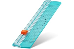 Glone 12 inch Paper Trimmer, A4 Size Paper Cutter with Automatic Security Safeguard for Coupon, Craft Paper and Photos (Green)