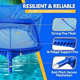 Flexzion 20" Pool Net Skimmer Leaf Rake Fine Mesh 15" Deep Replacement view 5
