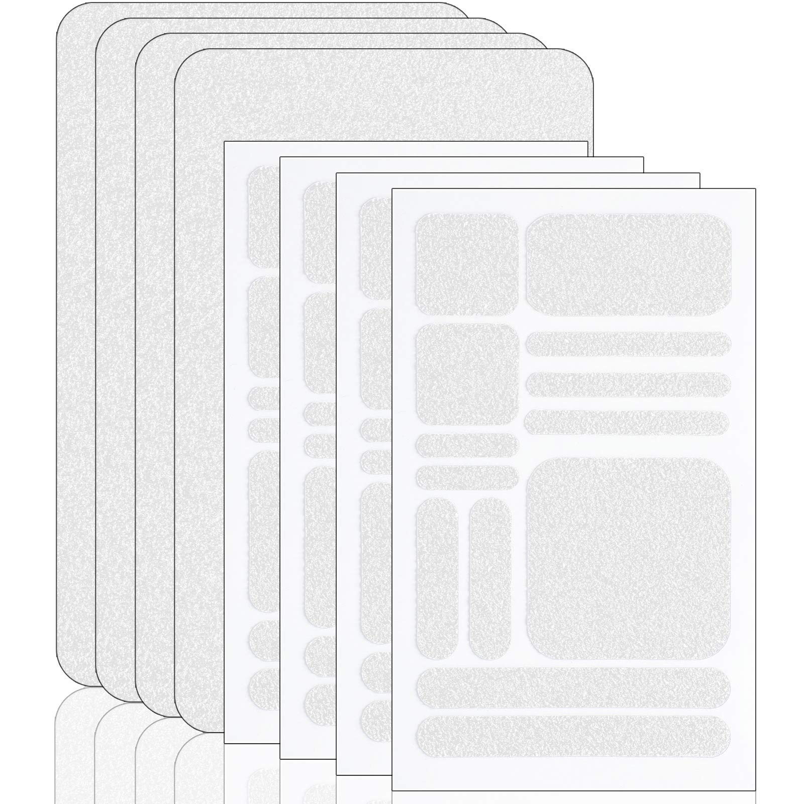 Photo 1 of 8 Pieces Cell Phone Grip Tapes Stickers Anti-Slip Grip Rubberized Decal Adhesive Traction Hold Decal Adhesives Anti-Slip Textured Tape for Phones Tablet Computer Gaming Cases(Clear)