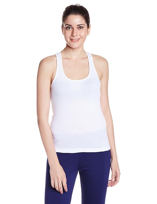 Jockey Women's Cotton Racerback Tank Top (1467_White_Small) Amazon.in
