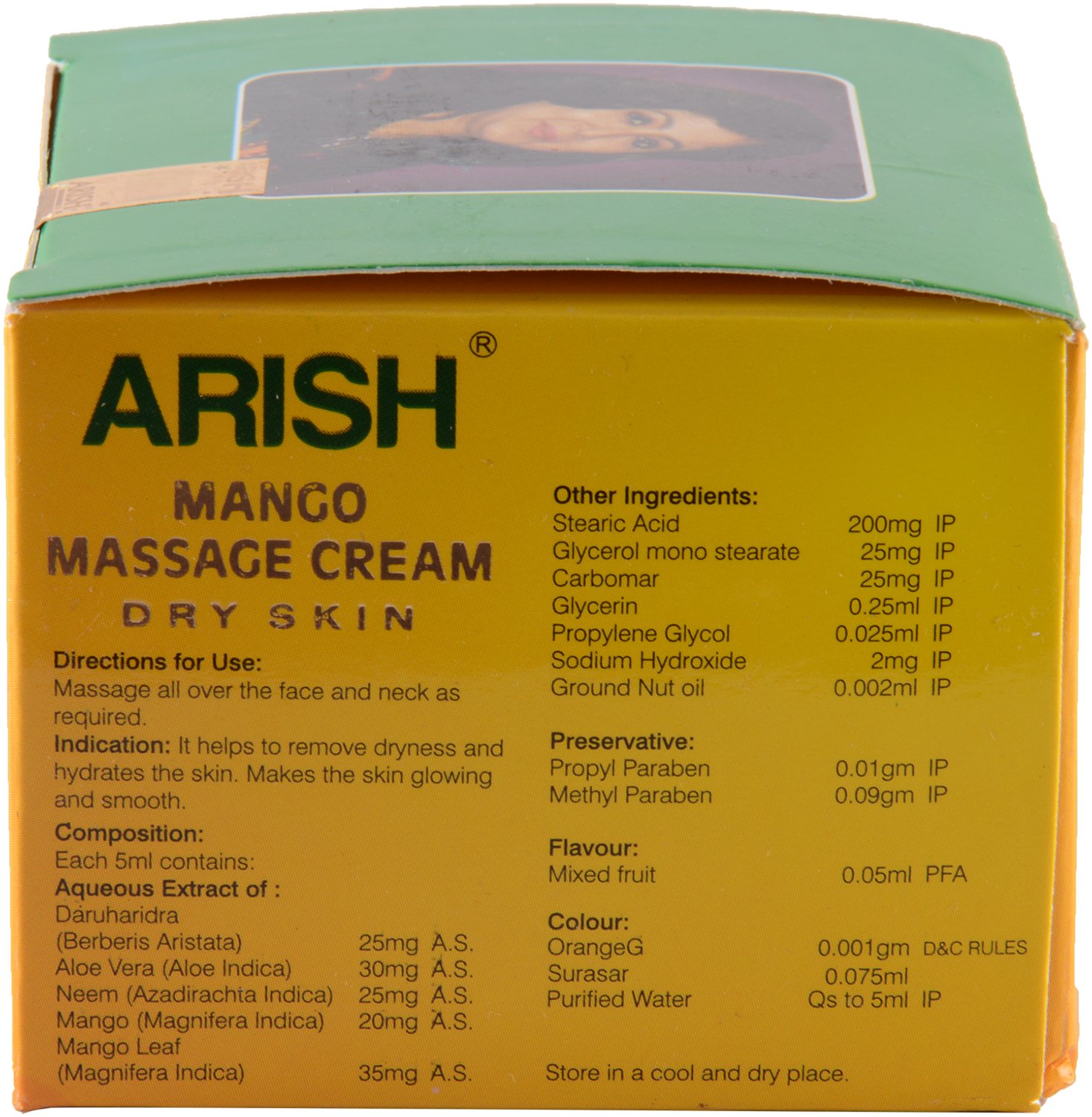arish mango massage cream