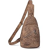 FALAN MULE Crossbody Bags for Women Trendy Leather Sling Chest Bag Fanny Packs for Women