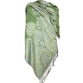 Achillea Big Paisley Pashmina Shawl Wrap for Women – Elegant Scarf for Weddings, Evening Dresses, Festivals & Daily Wear