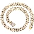 Flatfoosie Cuban Link Dog Collar with Secure Buckle - 14MM Gold Chain, 20 inch - Fits Small to Large Dogs & Cats