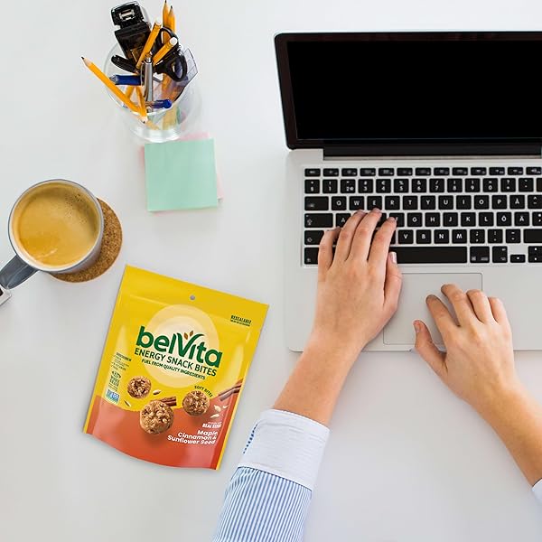 BELVITA ENERGY SNACK BITES, MAPLE, CINNAMON AND SUNFLOWER SEED, 6-5 OZ BAGS