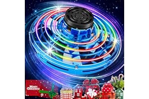 Vantexi Flying Fidget Spinner,2023 Upgraded Flying Spinner Mini Hand Drone with 360 ° Rotating and LED Lights Outdoor Indoor Toy,Mini UFO Toy Drone for Boys Girls Adults (Blue)