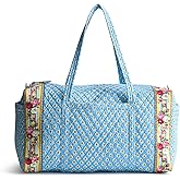Vera Bradley Women's Premium Cotton Large Original Duffel Bag, Elizabeth Blue, One Size