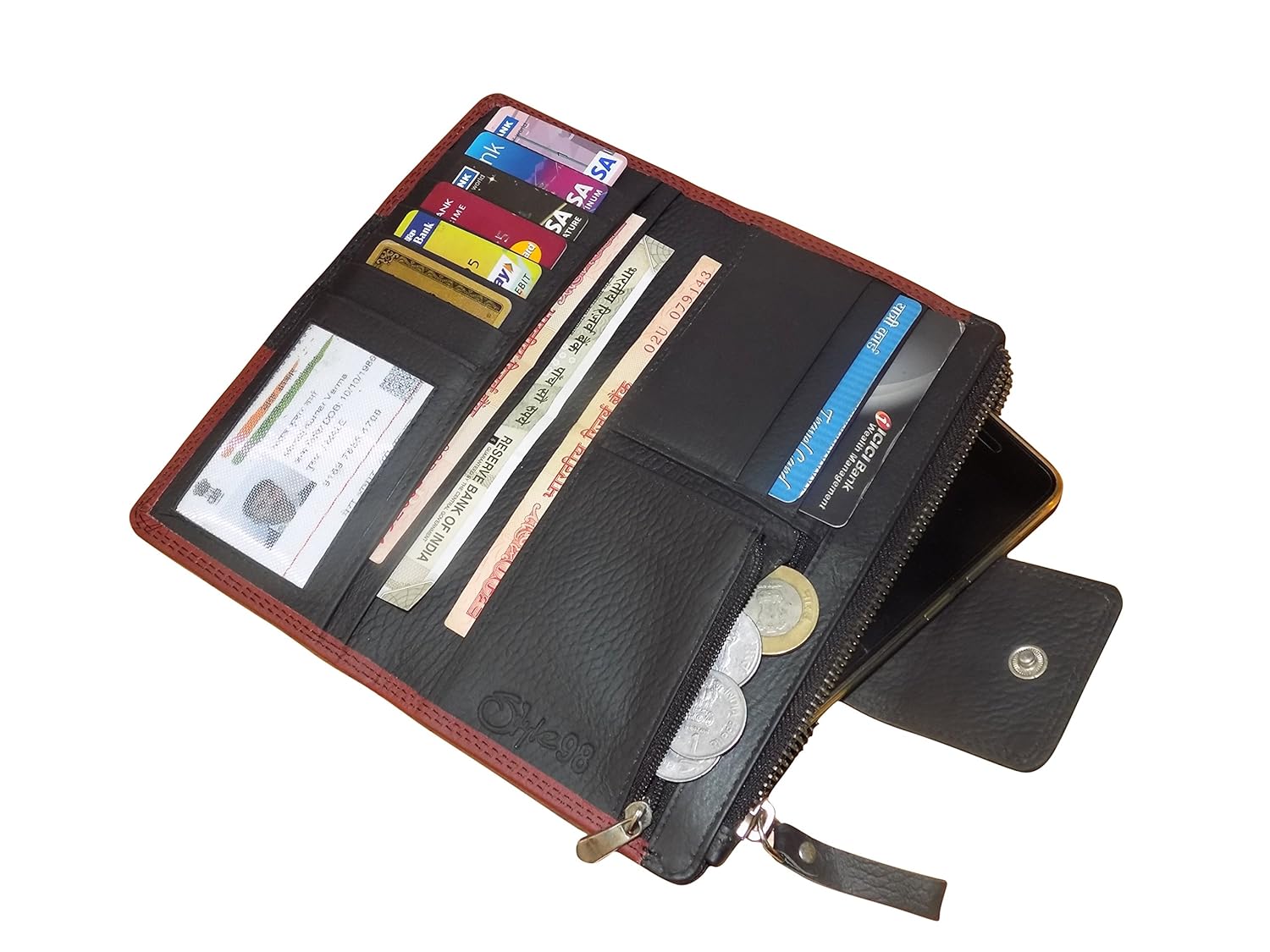 style98 black-red women's wallet