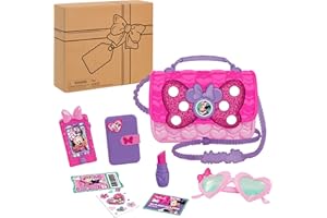 Disney Junior Minnie Mouse Bowfabulous Bag Set, 7-Pieces, Dress Up and Pretend Play, Kids Toys for Ages 3 Up by Just Play