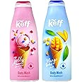 Keff Creamy Dessert Body Wash – Product of Israel, Moisturizing Body Wash with Shea Butter, Vitamin E, and Aloe Vera 16 Ounce (Pack of 2) (Jelly Bean & Mango Sorbet)